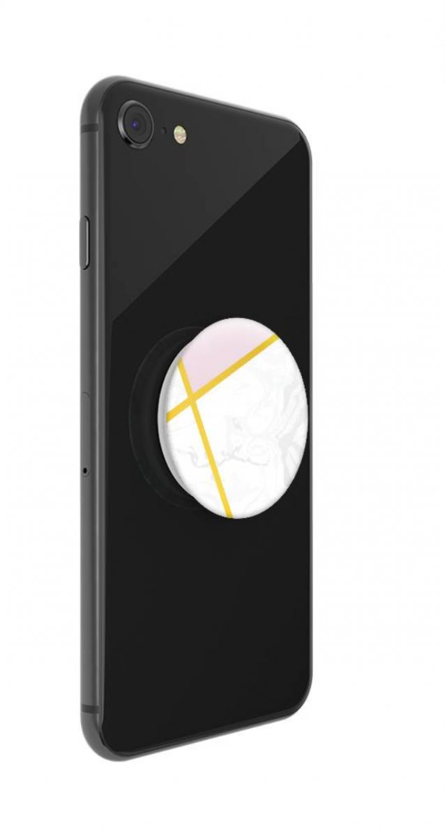 PopSockets X HappyCase PopGrip PopTop Greep en Standaard Roze Marmer afbeelding 8