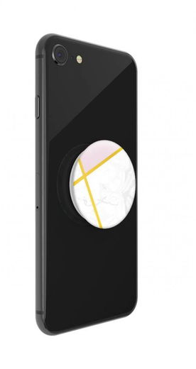 PopSockets X HappyCase PopGrip PopTop Greep en Standaard Roze Marmer afbeelding 8