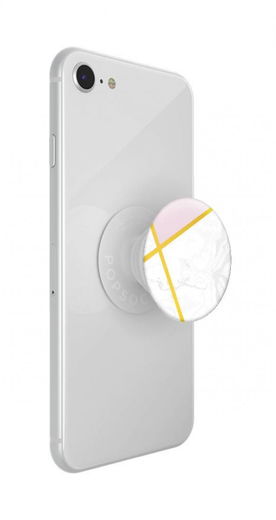 PopSockets X HappyCase PopGrip PopTop Greep en Standaard Roze Marmer afbeelding 10