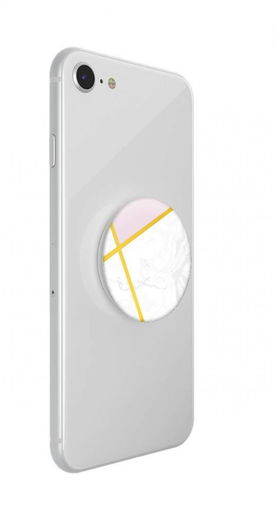 PopSockets X HappyCase PopGrip PopTop Greep en Standaard Roze Marmer afbeelding 11
