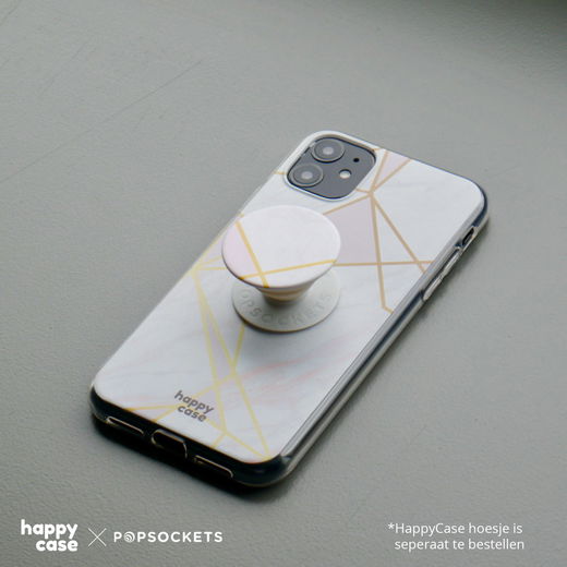 PopSockets X HappyCase PopGrip PopTop Greep en Standaard Roze Marmer afbeelding 7