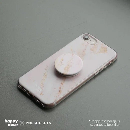 PopSockets X HappyCase PopGrip PopTop Greep en Standaard Pink Marmer afbeelding 9