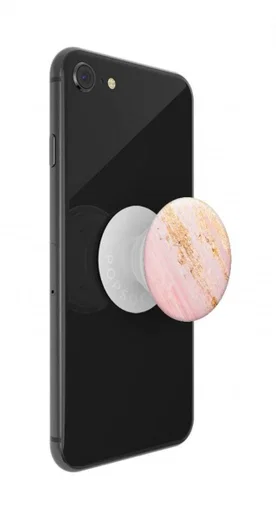 PopSockets X HappyCase PopGrip PopTop Greep en Standaard Pink Marmer afbeelding 5
