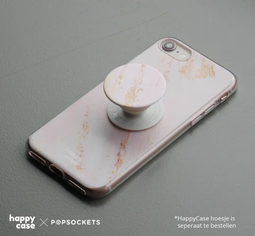 PopSockets X HappyCase PopGrip PopTop Greep en Standaard Pink Marmer afbeelding 7