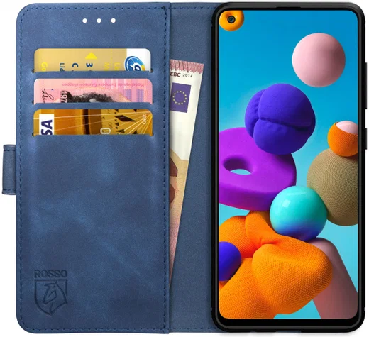 Rosso Element Samsung Galaxy A21S Hoesje Book Cover Blauw afbeelding 1