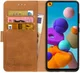 Rosso Element Samsung Galaxy A21S Hoesje Book Cover Lichtbruin afbeelding 1