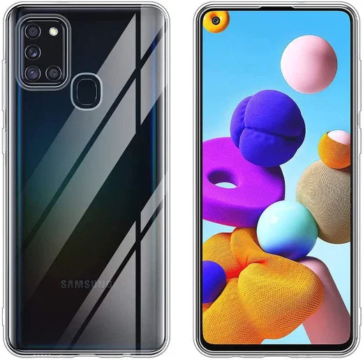 Samsung Galaxy A21S Hoesje Dun TPU Transparant afbeelding 11