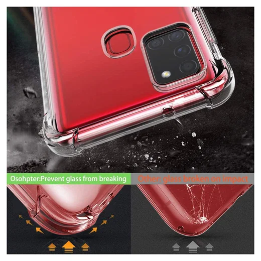 Samsung Galaxy A21S Hoesje Schokbestendig Transparant afbeelding 8
