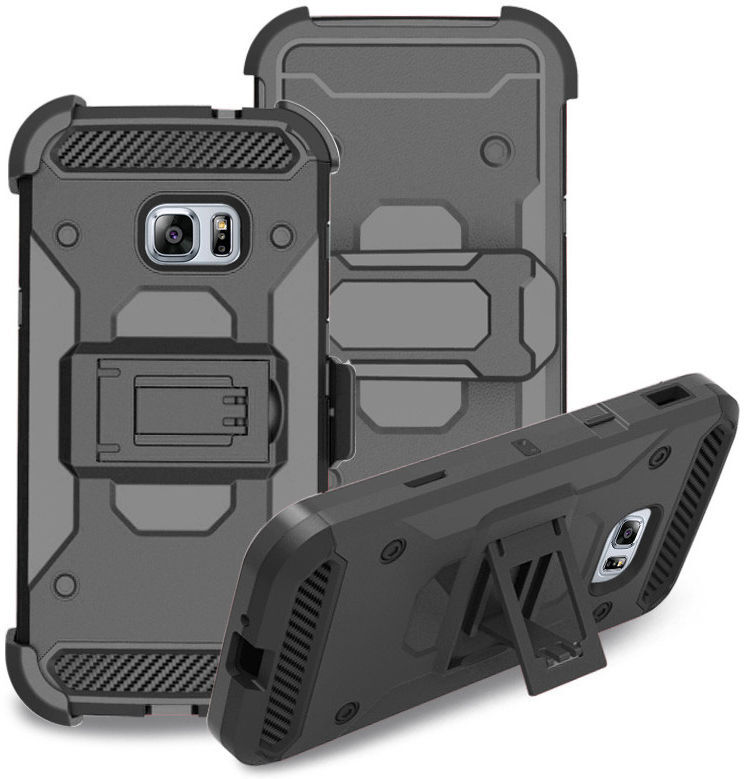 Samsung Galaxy Xcover 4/4S Hybride Kickstand Hoesje Zwart afbeelding 1