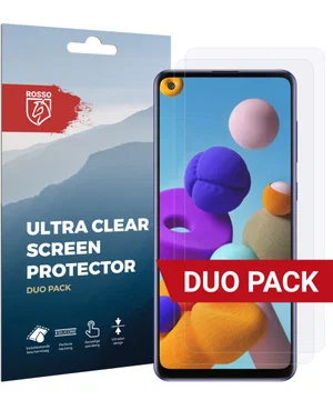Rosso Samsung Galaxy A21S Ultra Clear Screen Protector Duo Pack