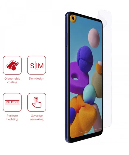 Rosso Samsung Galaxy A21S Ultra Clear Screen Protector Duo Pack afbeelding 2
