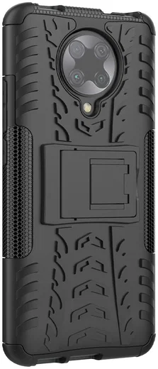 Xiaomi Poco F2 Pro Robuust Hybride Hoesje Zwart afbeelding 8