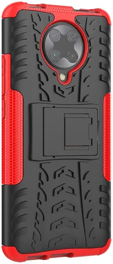 Xiaomi Poco F2 Pro Robuust Hybride Hoesje Rood afbeelding 8