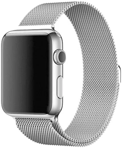 Milanees Apple Watch Bandje - 1-10/SE/Ultra - 49/46/45/44/42MM - Zilver afbeelding 1