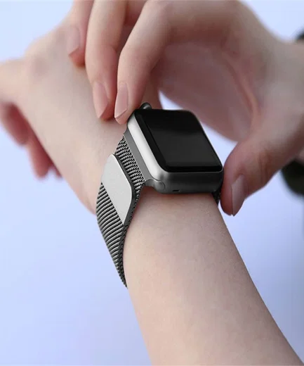 Apple Watch 1-9/SE/Ultra 49/45/44/42MM Bandje Magneetsluiting Grijs afbeelding 4