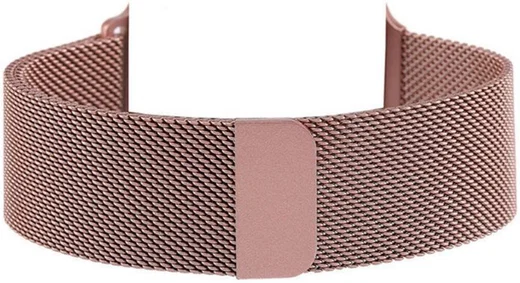 Apple Watch 45MM / 44MM / 42MM Bandje Milanese Staal Magneetsluiting Roze afbeelding 4