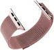 Apple Watch 45MM / 44MM / 42MM Bandje Milanese Staal Magneetsluiting Roze afbeelding 3