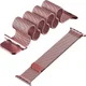Apple Watch 45MM / 44MM / 42MM Bandje Milanese Staal Magneetsluiting Roze afbeelding 6