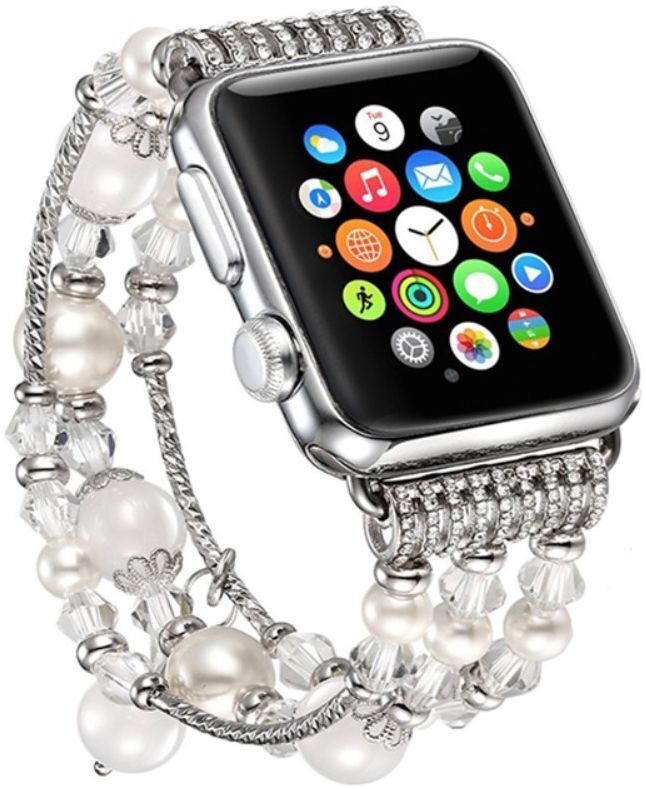 Apple Watch Bandje - 1-9/SE 41MM/40MM/38MM - Kralen en Parel Armband afbeelding 1