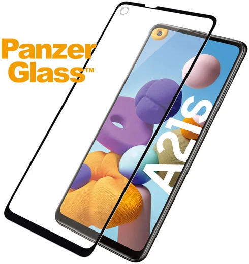 PanzerGlass Samsung Galaxy A21s Screenprotector Case Friendly Zwart afbeelding 2