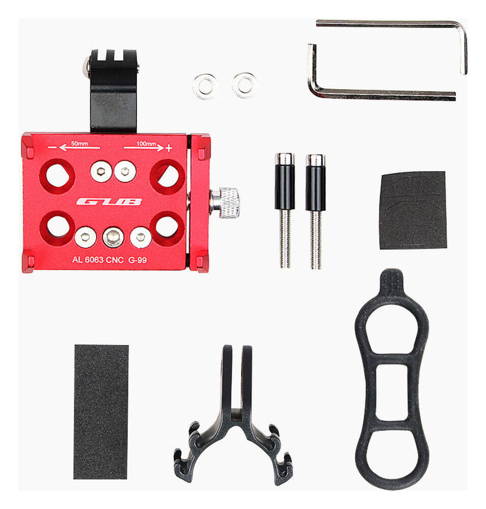 GUB G99 Universele Telefoonhouder Fiets Stuurpen met GoPro Mount Rood afbeelding 3