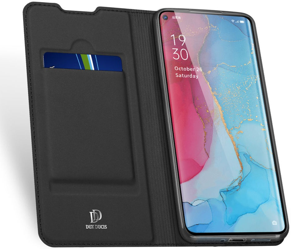 Dux Ducis Skin Pro Series Oppo Find X2 Neo Hoesje Portemonnee Zwart afbeelding 2