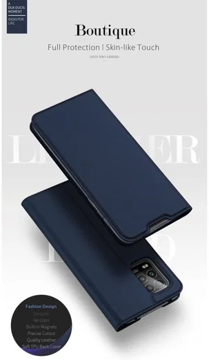 Dux Ducis Skin Pro Series Xiaomi Mi 10 Lite Hoesje Portemonnee Blauw afbeelding 11