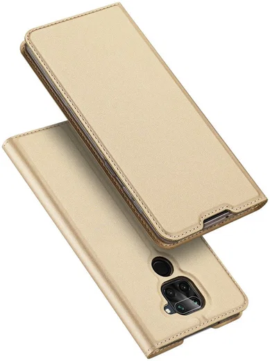 Dux Ducis Skin Pro Series Xiaomi Redmi Note 9 Hoesje Portemonnee Goud afbeelding 1