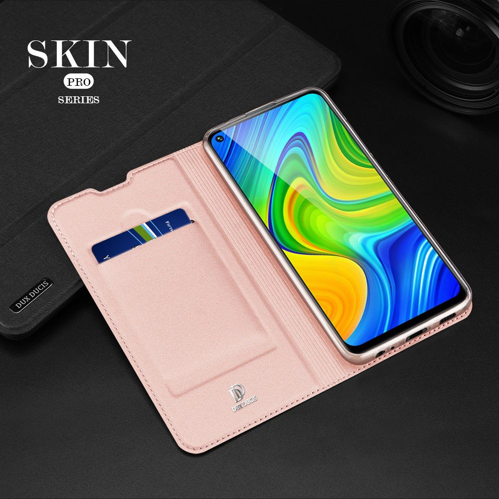 Dux Ducis Skin Pro Series Xiaomi Redmi Note 9 Hoesje Portemonnee Roze afbeelding 11