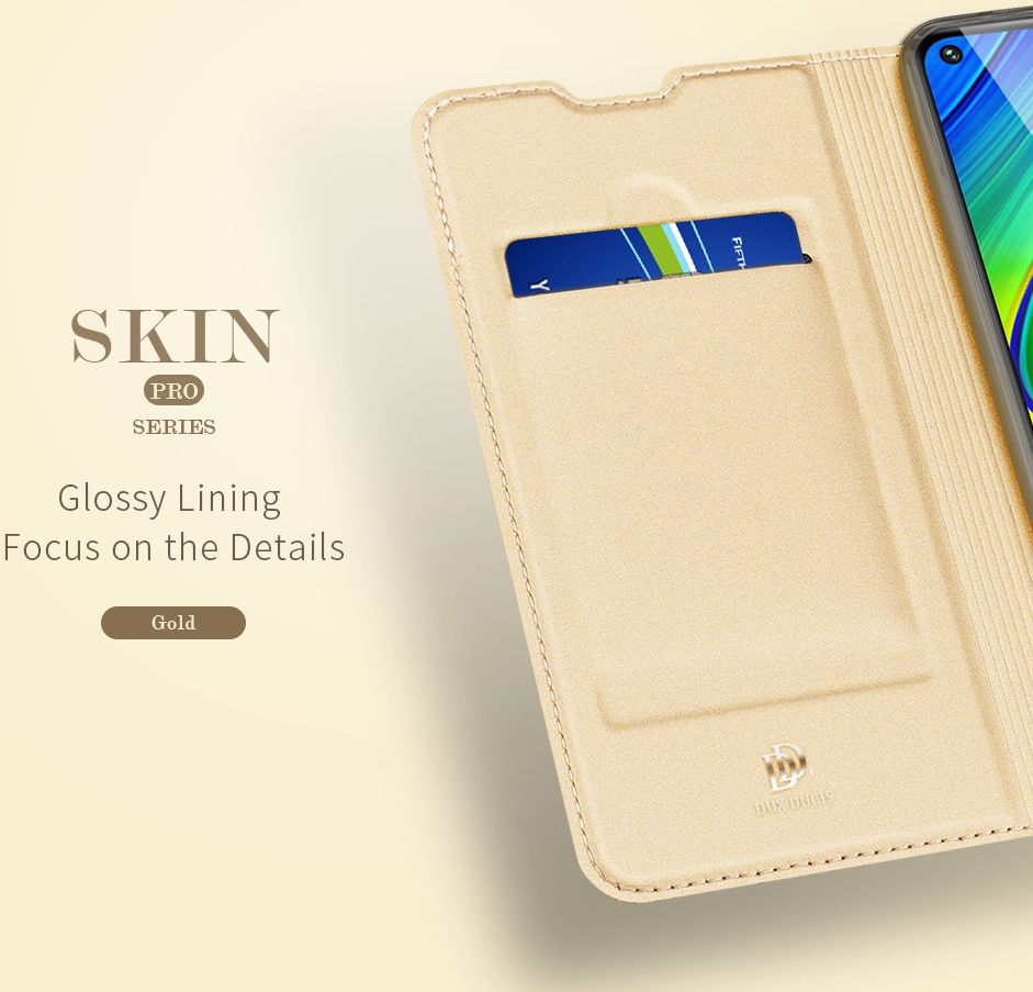 Dux Ducis Skin Pro Series Xiaomi Redmi Note 9 Hoesje Portemonnee Roze afbeelding 16