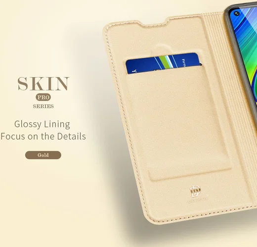 Dux Ducis Skin Pro Series Xiaomi Redmi Note 9 Hoesje Portemonnee Roze afbeelding 16