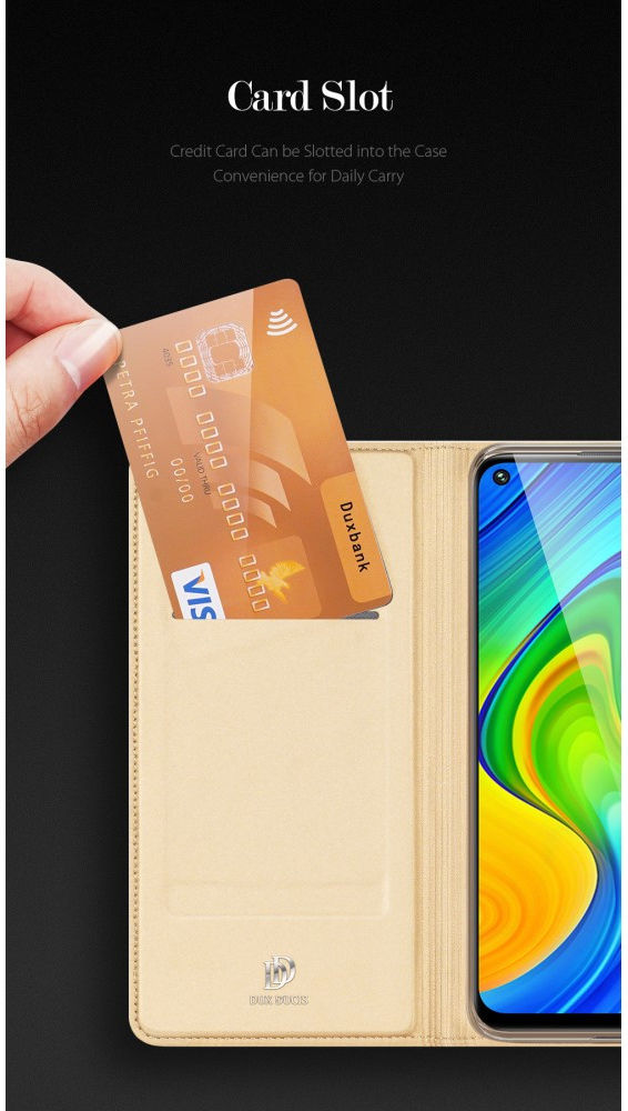 Dux Ducis Skin Pro Series Xiaomi Redmi Note 9 Hoesje Portemonnee Roze afbeelding 21