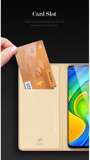 Dux Ducis Skin Pro Series Xiaomi Redmi Note 9 Hoesje Portemonnee Roze afbeelding 21