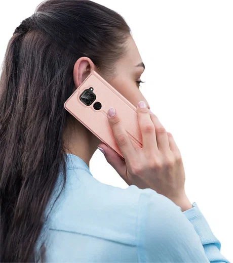 Dux Ducis Skin Pro Series Xiaomi Redmi Note 9 Hoesje Portemonnee Roze afbeelding 9
