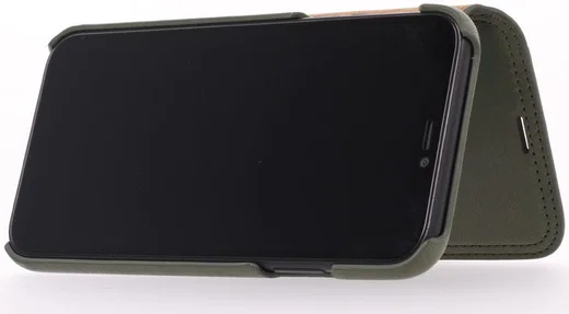 Minim Apple iPhone 11 Hoesje Echt Leer Book Case Groen afbeelding 6