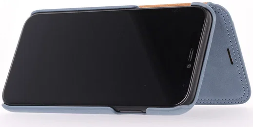 Minim Apple iPhone XR Hoesje Echt Leer Book Case Blauw afbeelding 6
