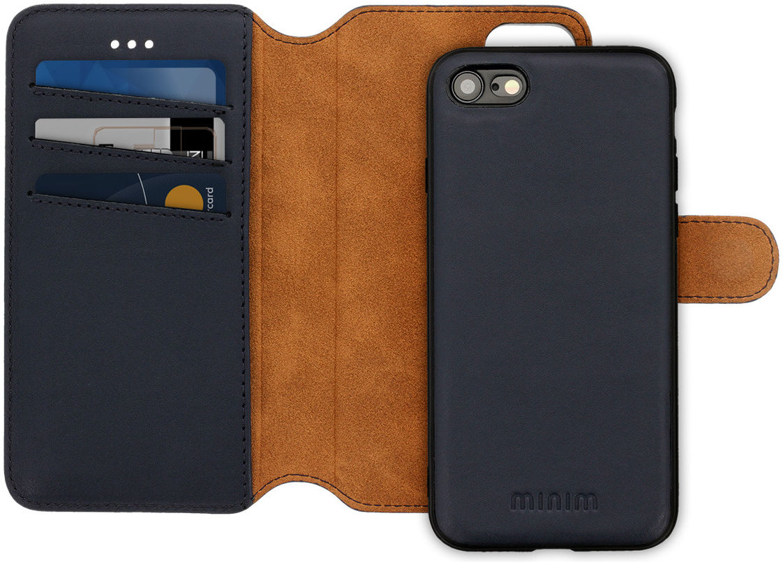 Minim 2-in-1 iPhone SE 2020/2022/8/7 Hoesje Bookcase & Backcover Blauw afbeelding 1