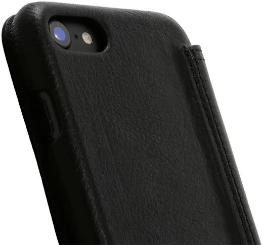 Minim iPhone SE (2020/2022) / 8 / 7 Hoesje Echt Leer Book Case Zwart afbeelding 2