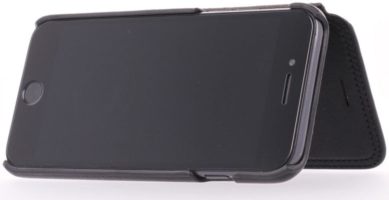 Minim iPhone SE (2020/2022) / 8 / 7 Hoesje Echt Leer Book Case Zwart afbeelding 4