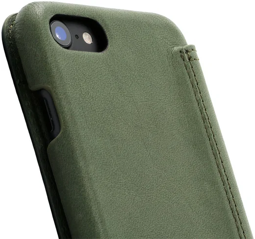 Minim iPhone SE (2020/2022) / 8 / 7 Hoesje Echt Leer Book Case Groen afbeelding 2