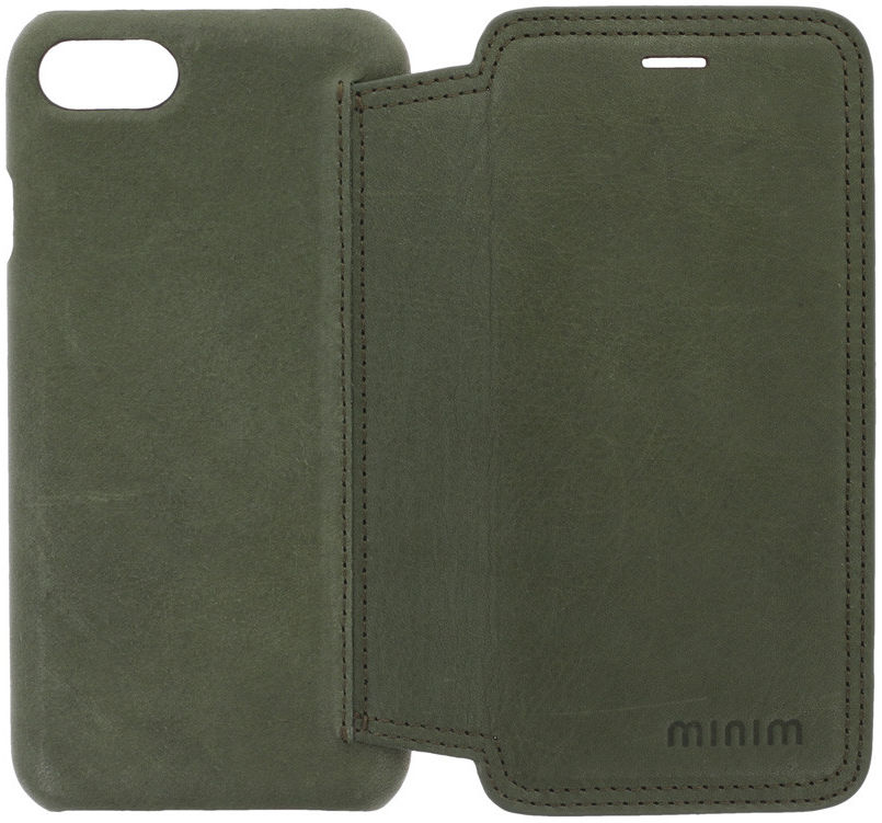 Minim iPhone SE (2020/2022) / 8 / 7 Hoesje Echt Leer Book Case Groen afbeelding 6