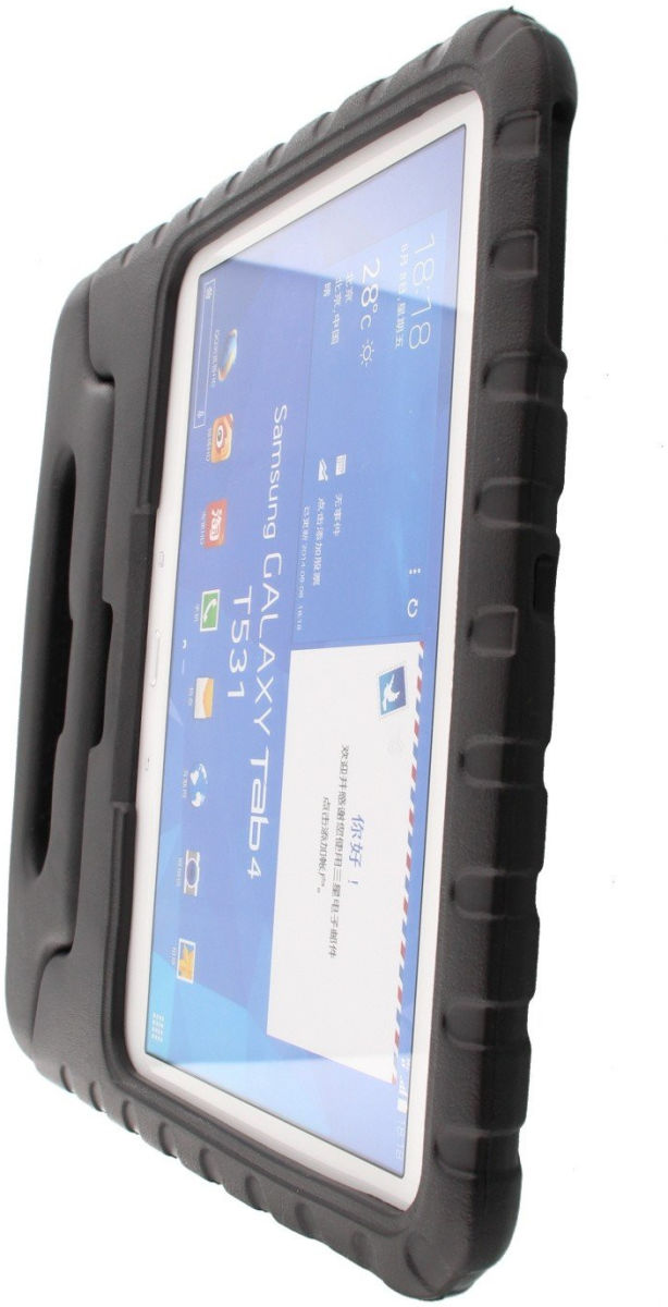 Samsung Galaxy Tab 4 (10.1) Kinderen Tablethoes met Handvat Zwart afbeelding 2