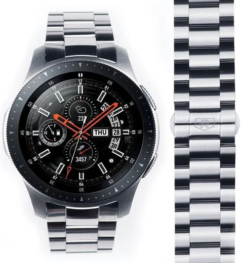 Ringke Metal Universeel Smartwatch 22MM Bandje Roestvrij Staal Zilver afbeelding 3