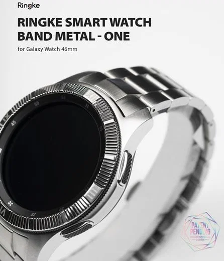 Ringke Metal Universeel Smartwatch 22MM Bandje Roestvrij Staal Zilver afbeelding 4
