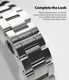 Ringke Metal Universeel Smartwatch 22MM Bandje Roestvrij Staal Zilver afbeelding 6