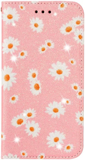 iPhone 7 / 8 / SE (2020/2022) Hoesje Portemonnee Hoesje Bloemen Roze afbeelding 4