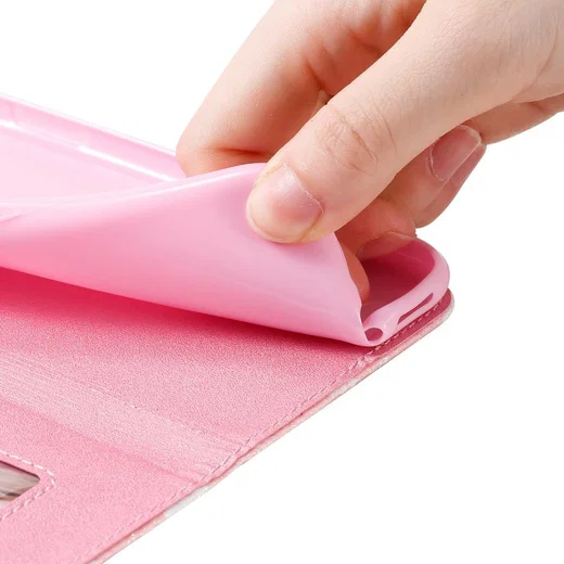 iPhone 7 / 8 / SE (2020/2022) Hoesje Portemonnee Hoesje Bloemen Roze afbeelding 6