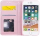 iPhone 7 / 8 / SE (2020/2022) Hoesje Portemonnee Hoesje Bloemen Roze afbeelding 2