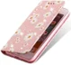iPhone 7 / 8 / SE (2020/2022) Hoesje Portemonnee Hoesje Bloemen Roze afbeelding 1