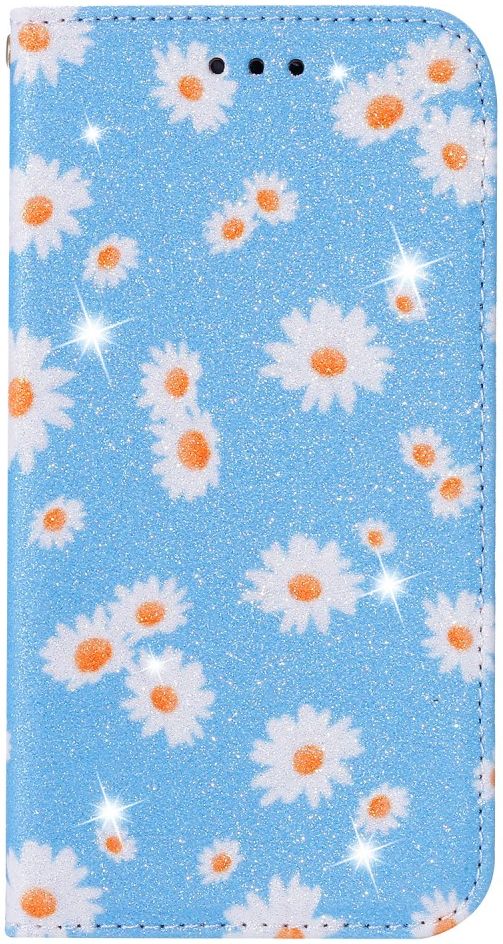 Apple iPhone 7 / 8 /SE 2020 Hoesje Portemonnee Hoesje Bloemen Blauw afbeelding 6
